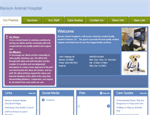 Tablet Screenshot of bensonanimalhospital.com